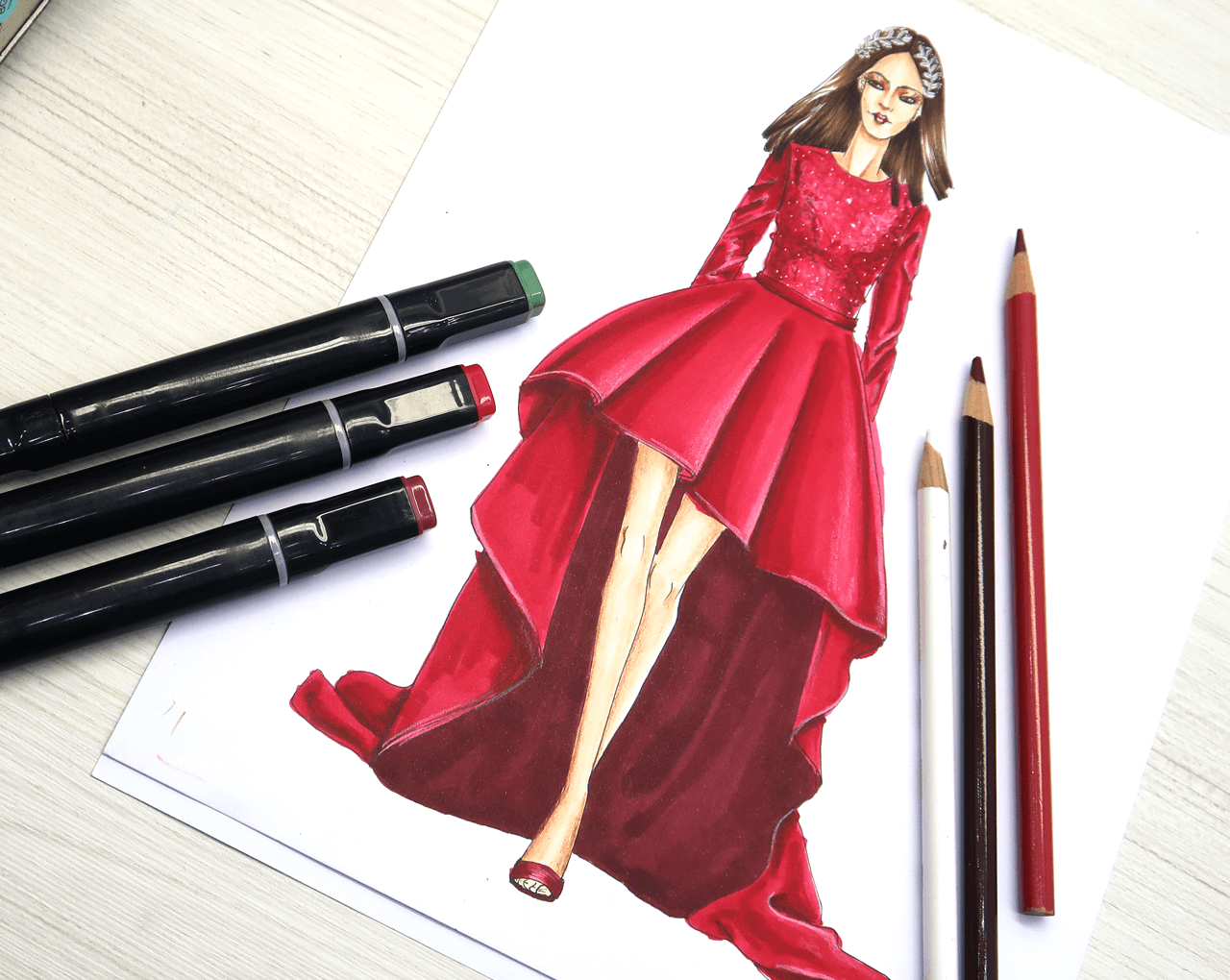 Vestido rojo de gala
